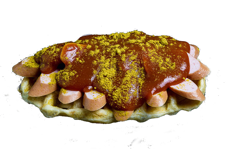 Currywurst-Waffel